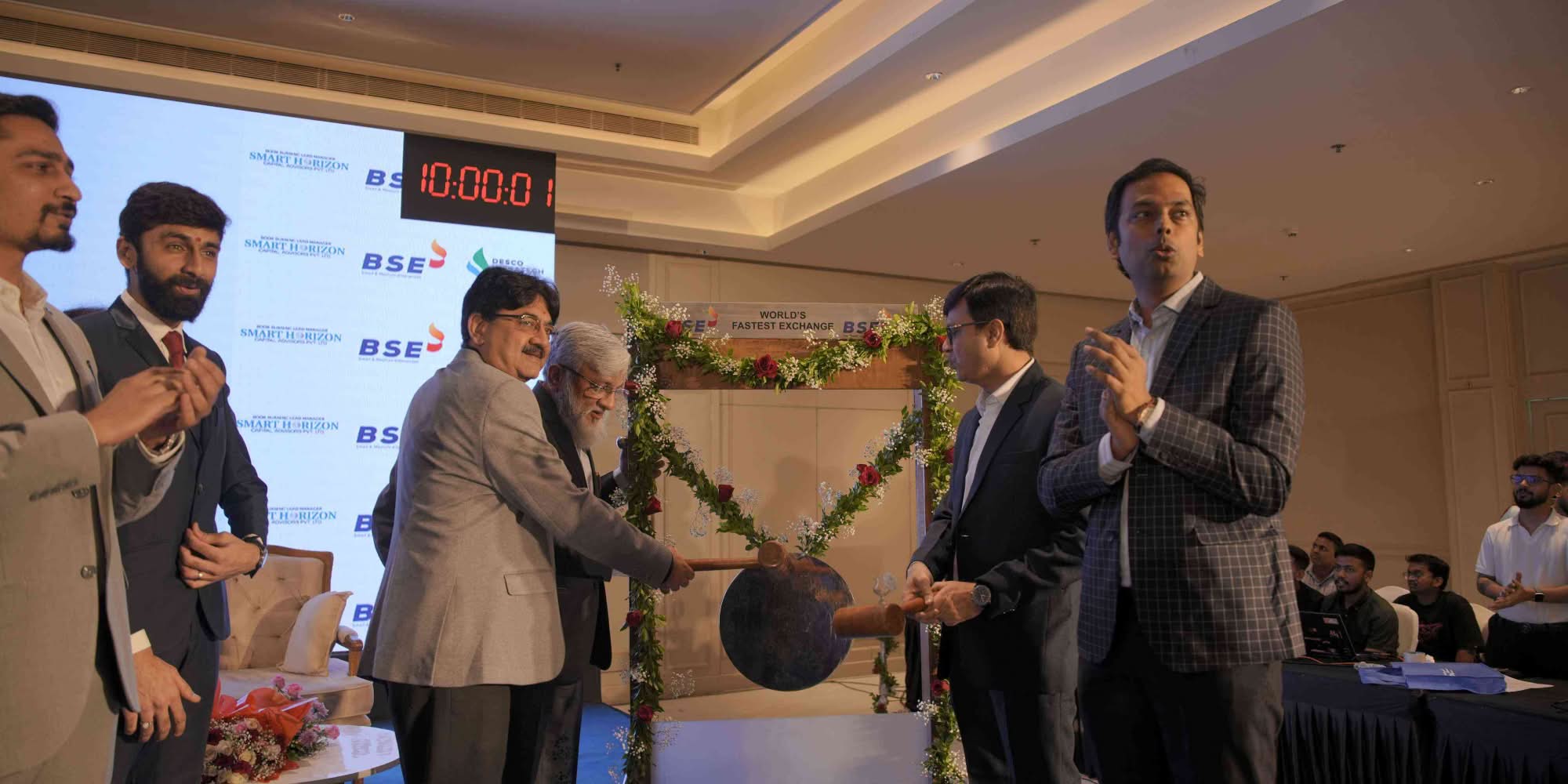 Official bell ringing ceremony for Desco Infratech Limited listing